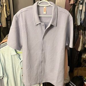 Men's Geometric Patterned Shirt in Light Blue